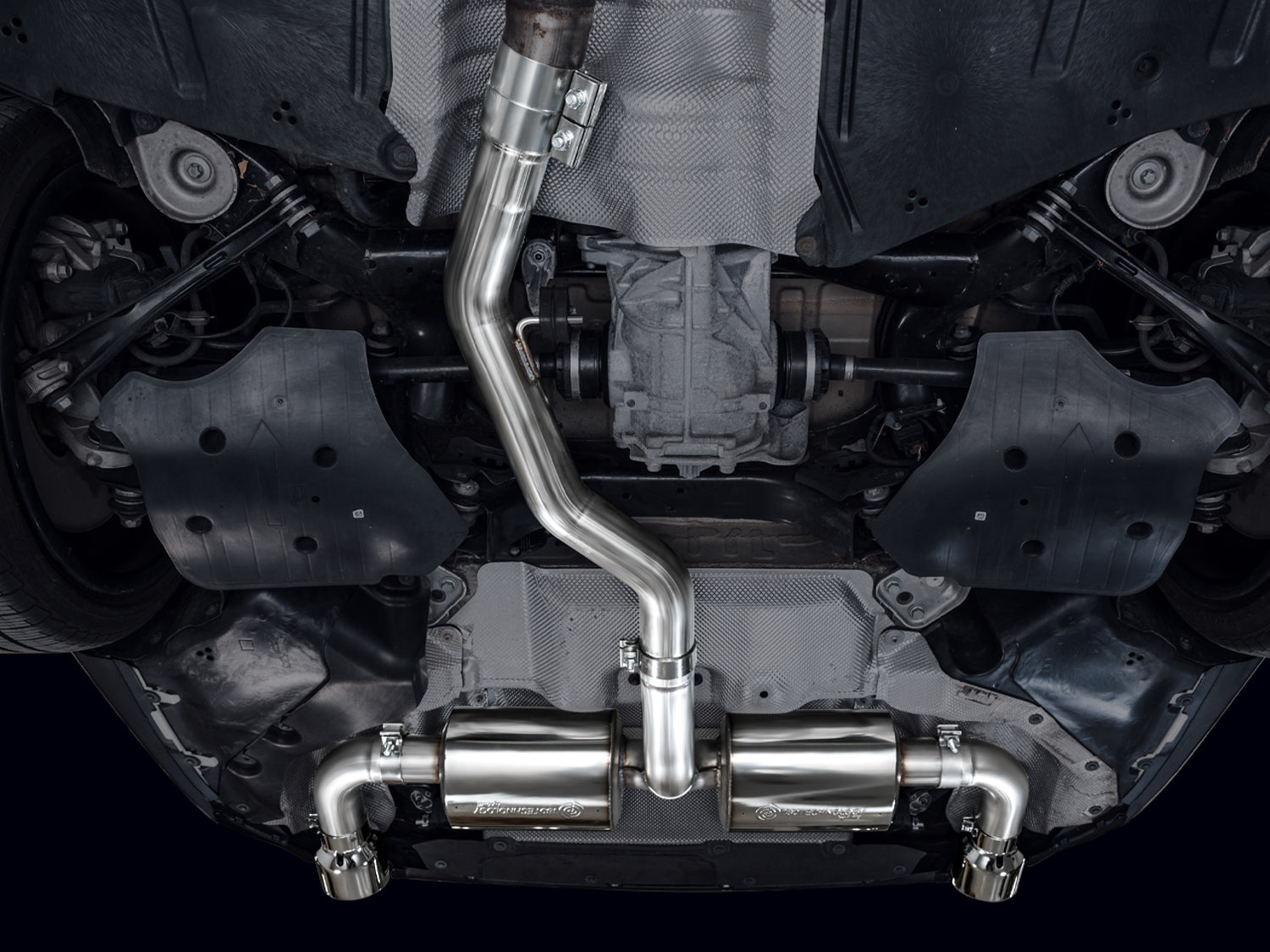 AWE Touring Edition Axle Back Exhaust for BMW G2X 330i/430i - Chrome Silver - Mounted