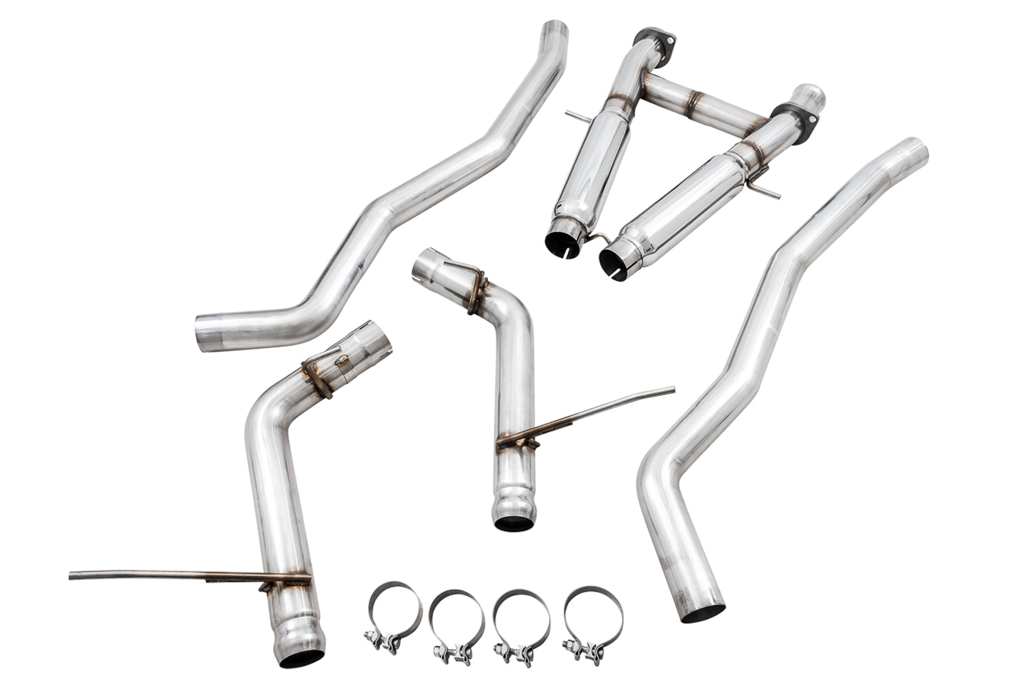 AWE Track Edition Exhaust for Jeep Grand Cherokee SRT and Trackhawk - for use with stock tips - out of package