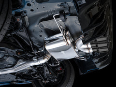 AWE Touring Edition Exhaust for FL5 Civic Type R - Triple Diamond Black Tips - Mounted