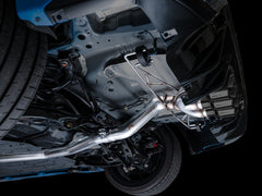 AWE Track Edition Exhaust for FL5 Civic Type R - Triple Diamond Black Tips - Mounted