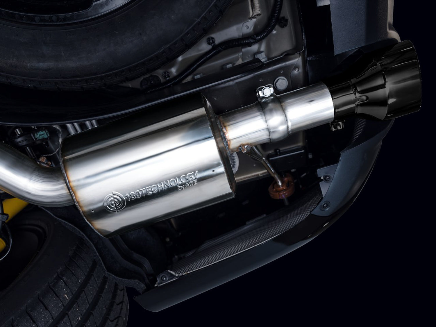 AWE Touring Edition Exhaust for Dodge Durango 6.4 / 6.2 SC - Diamond Black Tips - Mounted