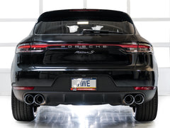 AWE Touring Edition Catback Exhaust for '19-'21 Porsche Macan 3.0T/2.9TT - Chrome Silver Tips - Mounted