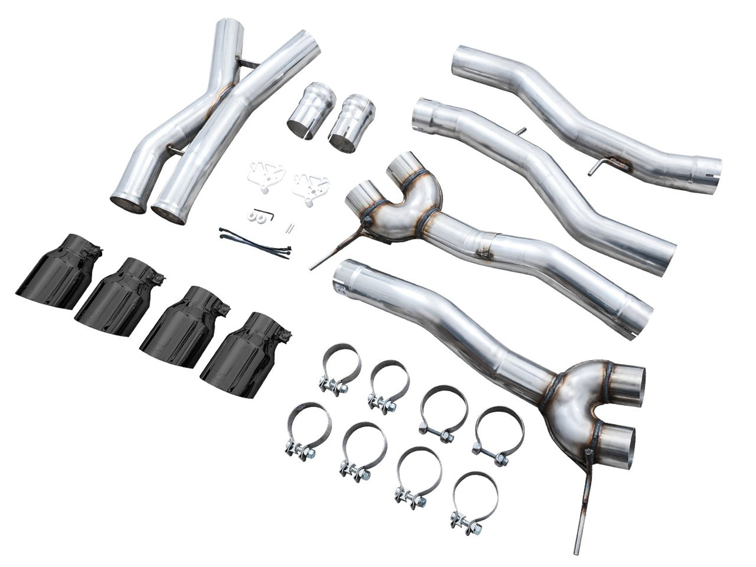 AWE Track Edition Catback Exhaust for BMW G8X M3/M4 - Diamond Black Tips - out of package