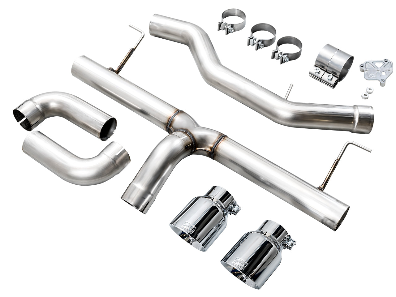 AWE Track Edition Axleback Exhaust for BMW G2X 330i/430i - Chrome Silver - out of package