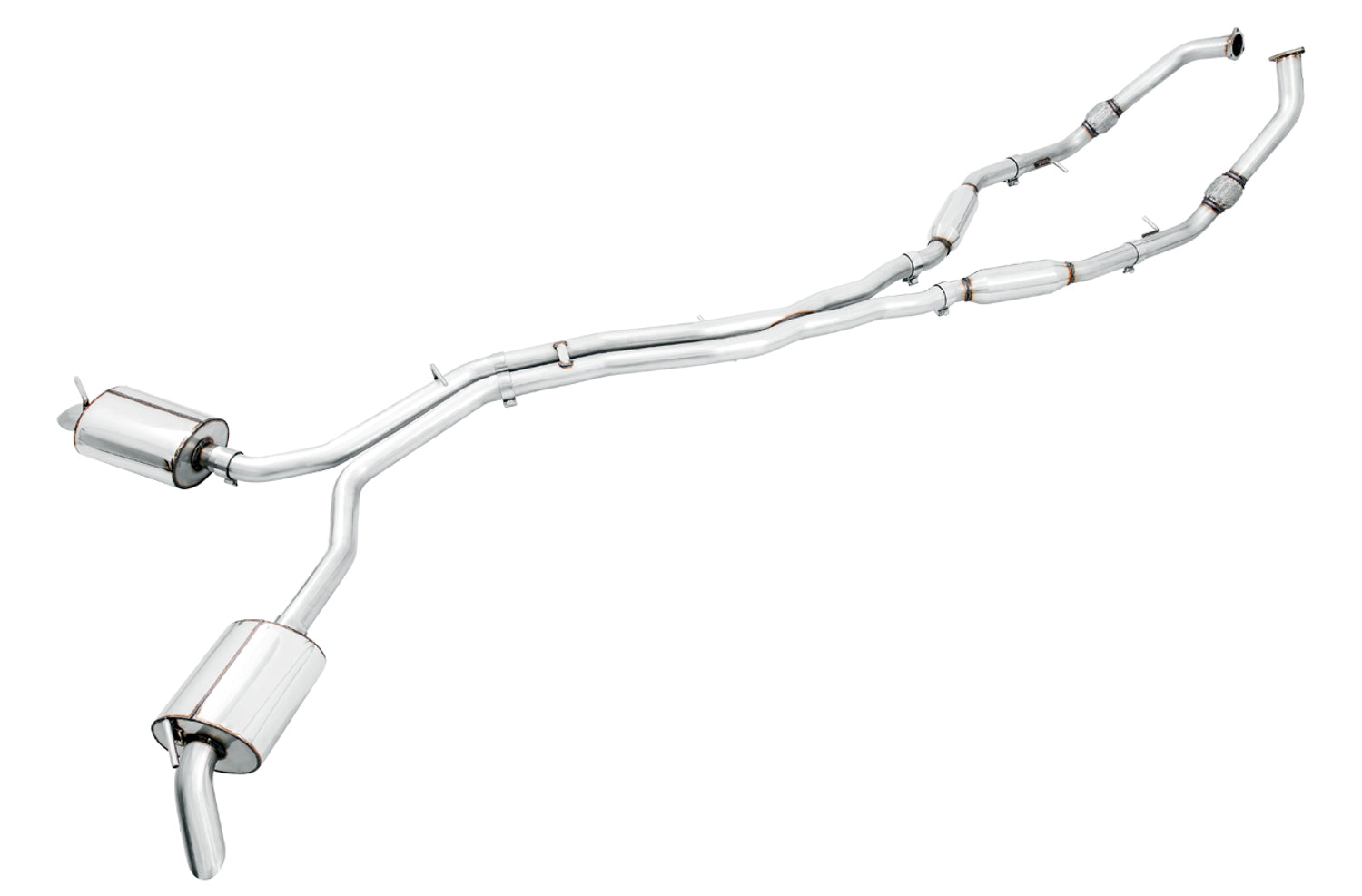 AWE Touring Edition Exhaust for Audi B9 SQ5 - Resonated - No Tips (Turn Downs) - Primary
