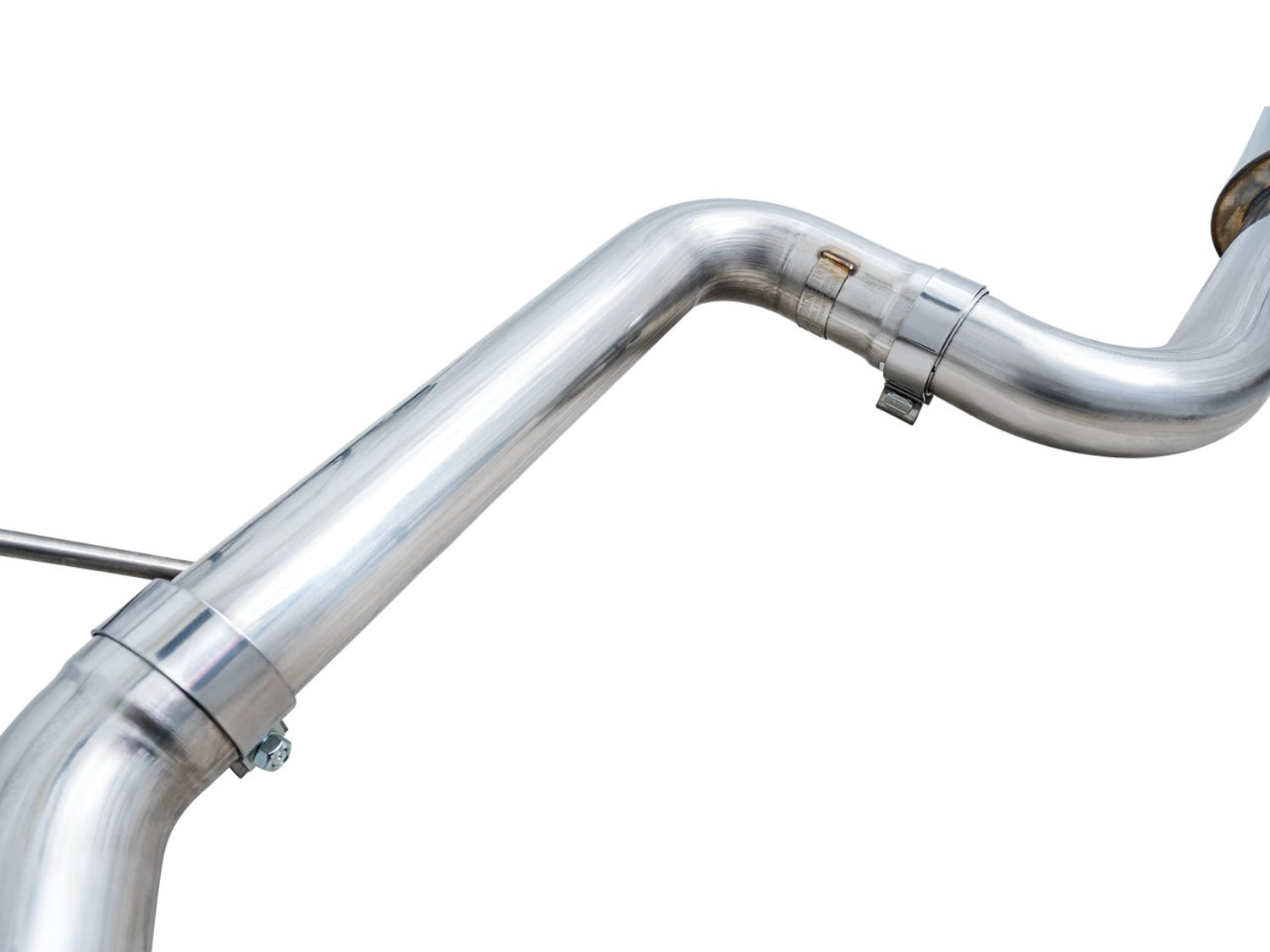 AWE Track Edition Exhaust for VW MK8 GTI - Chrome Silver Tips - Close Up