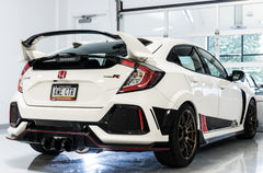AWE Track Edition Exhaust for FK8 Civic Type R (includes Front Pipe) - Triple Diamond Black Tips - Mounted
