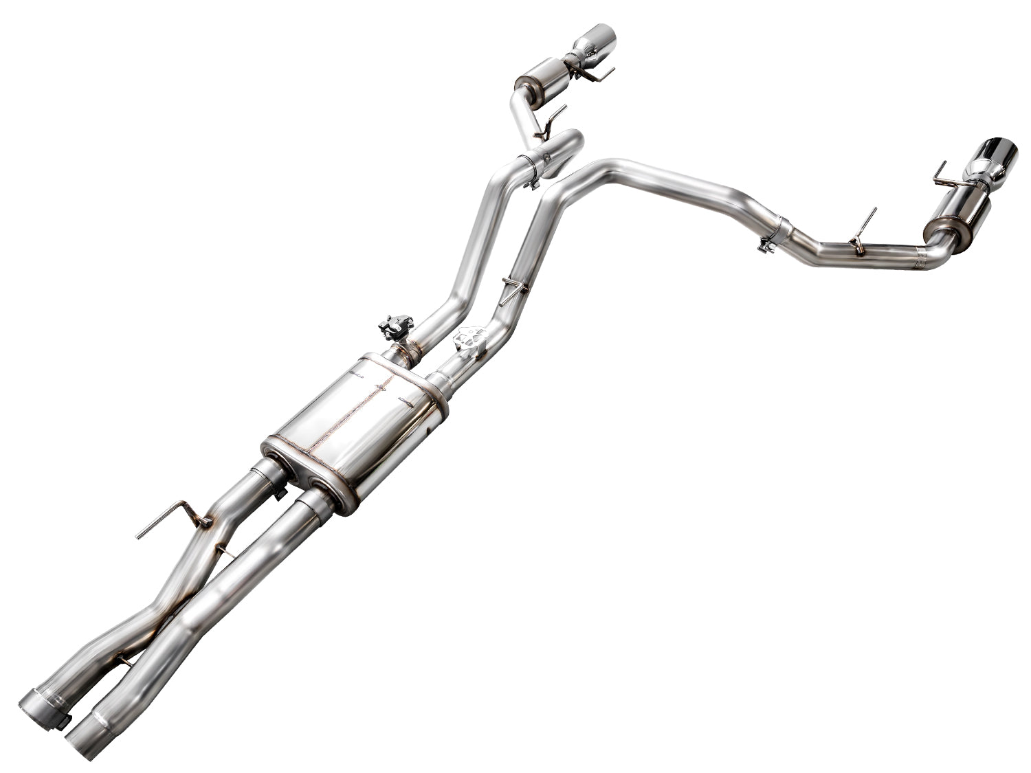 AWE SwitchPath™ Exhaust for Gen 3 Raptor R - Chrome Silver Tips - out of package