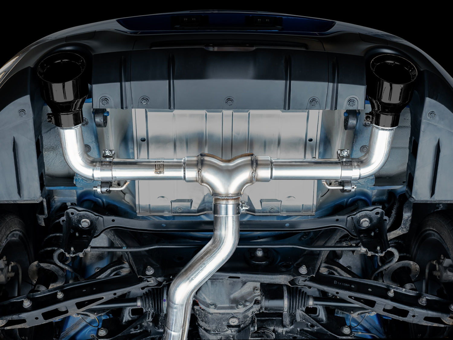 AWE Track Edition Exhaust for Subaru BRZ / Toyota GR86 / Toyota 86 / Scion FR-S - Diamond Black Tips - Mounted