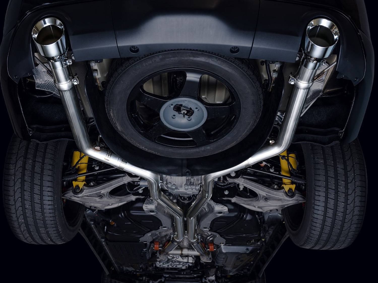 AWE Track Edition Exhaust for Dodge Durango 6.4 / 6.2 SC - Chrome Silver Tips - Mounted