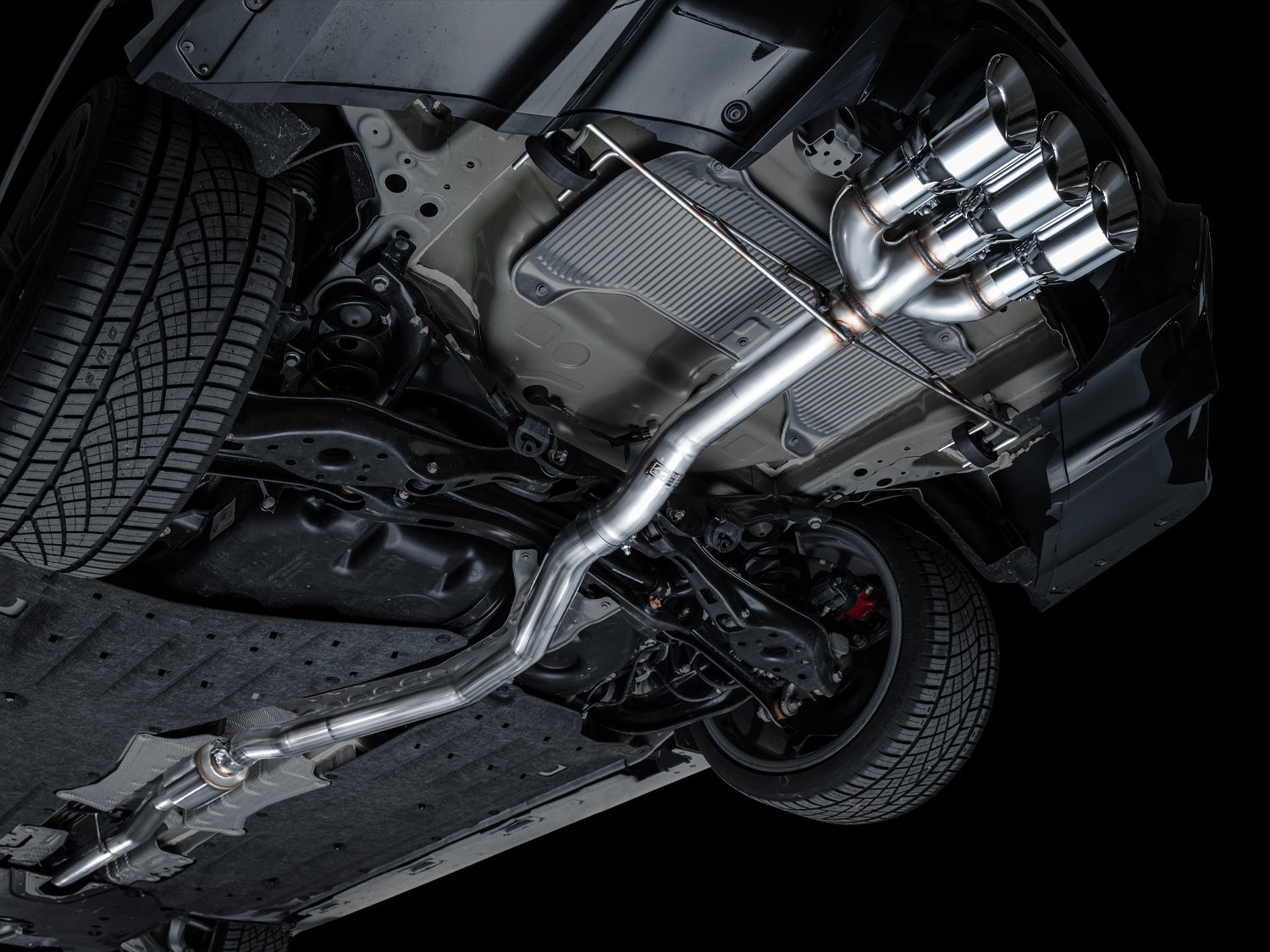 AWE Track Edition Exhaust for DE5 Integra Type-S - Triple Chrome Silver Tips - Mounted