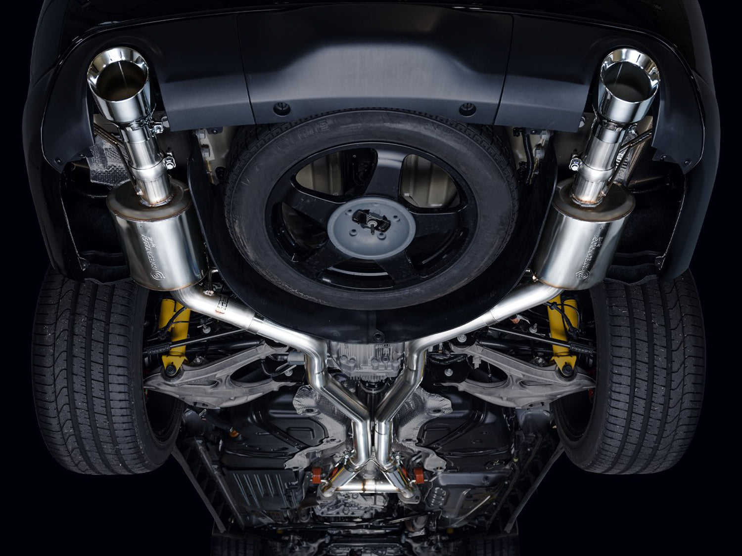 AWE Touring Edition Exhaust for Dodge Durango 6.4 / 6.2 SC - Chrome Silver Tips - Mounted
