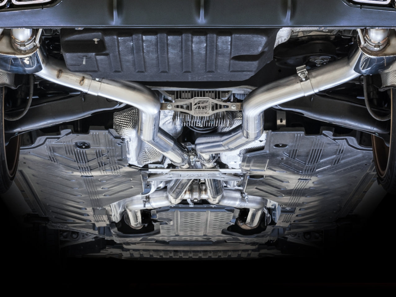AWE SwitchPath™ Exhaust System for '19-'21 Mercedes-Benz W205 AMG C63/S Sedan - Dynamic Performance Exhaust cars (no tips) - Mounted