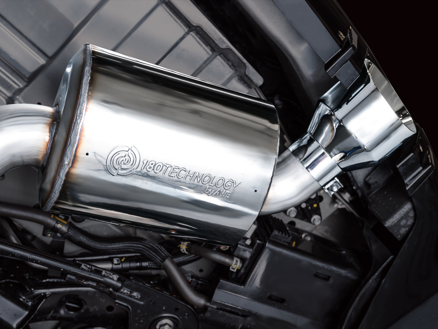 AWE Touring Edition Exhaust for Nissan Z - Chrome Silver Tips - Mounted
