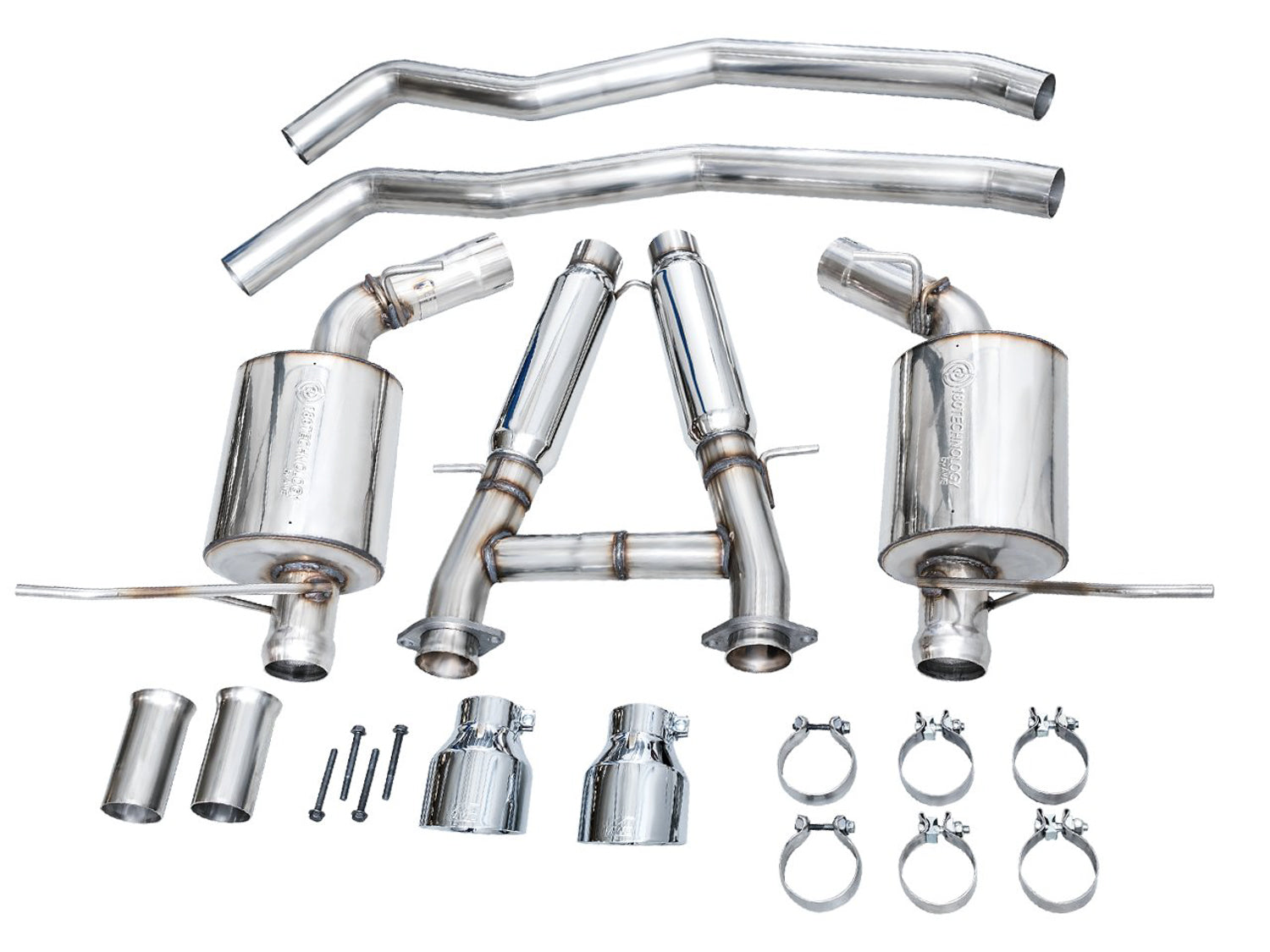 AWE Touring Edition Exhaust for Dodge Durango 6.4 / 6.2 SC - Chrome Silver Tips - out of package