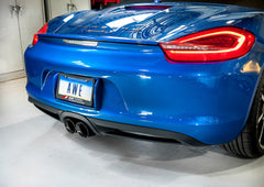 AWE Performance Exhaust System for Porsche 981 - With Diamond Black Tips - Mounted