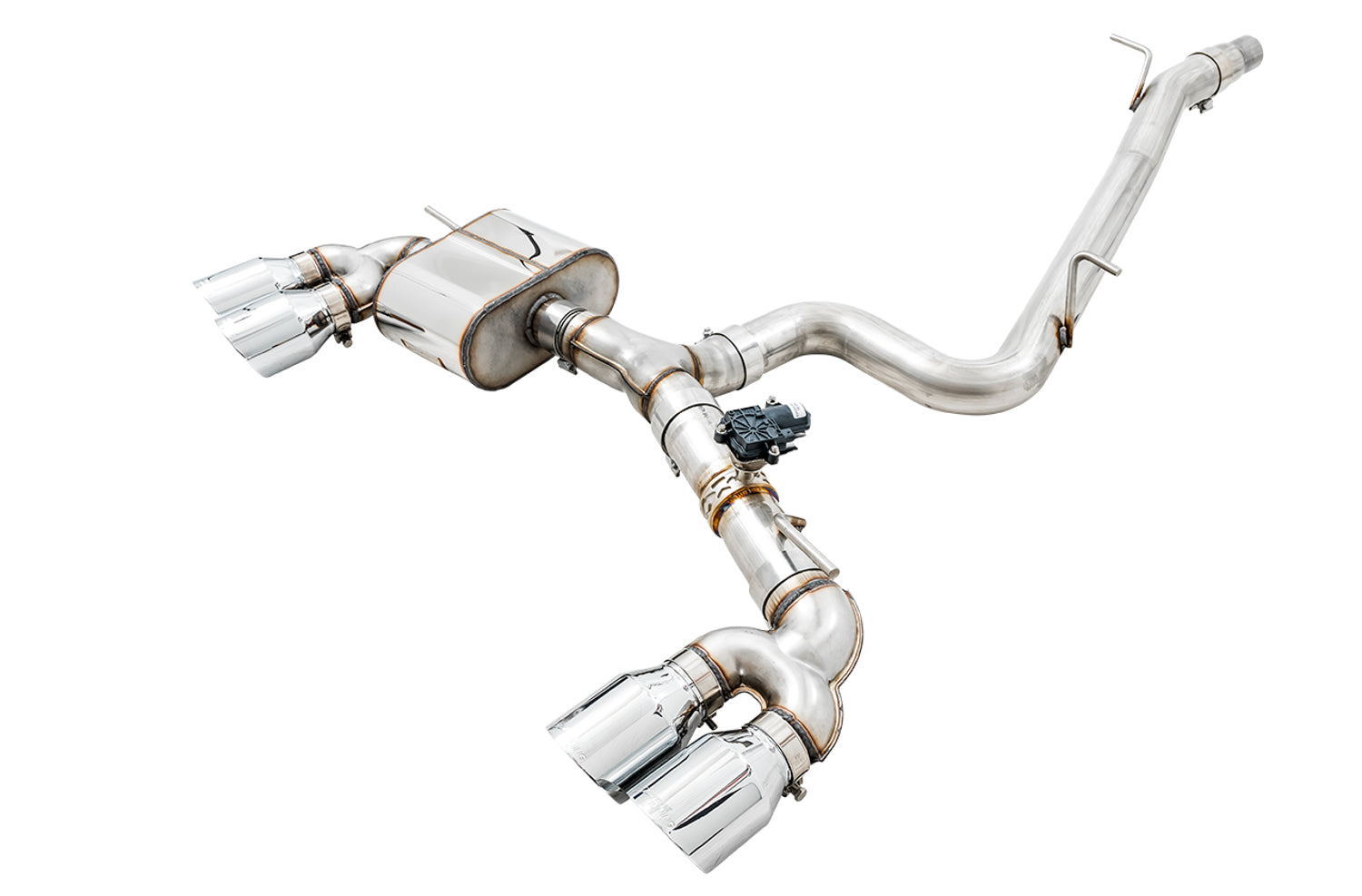 AWE SwitchPath™ Exhaust for MK7 Golf R - Chrome Silver Tips, 102mm - Primary