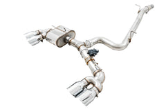 AWE SwitchPath™ Exhaust for MK7 Golf R - Chrome Silver Tips, 102mm - Primary
