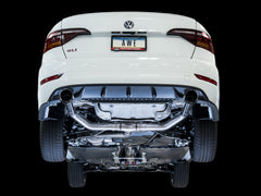 AWE Track Edition Exhaust - Resonated - for MK7 Jetta GLI w/ High Flow Downpipe (not included) - Diamond Black Tips - Mounted