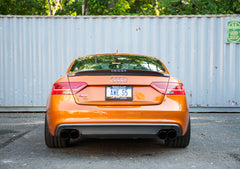 AWE Track Edition Exhaust for Audi S5 3.0T - Diamond Black Tips (90mm) - Mounted