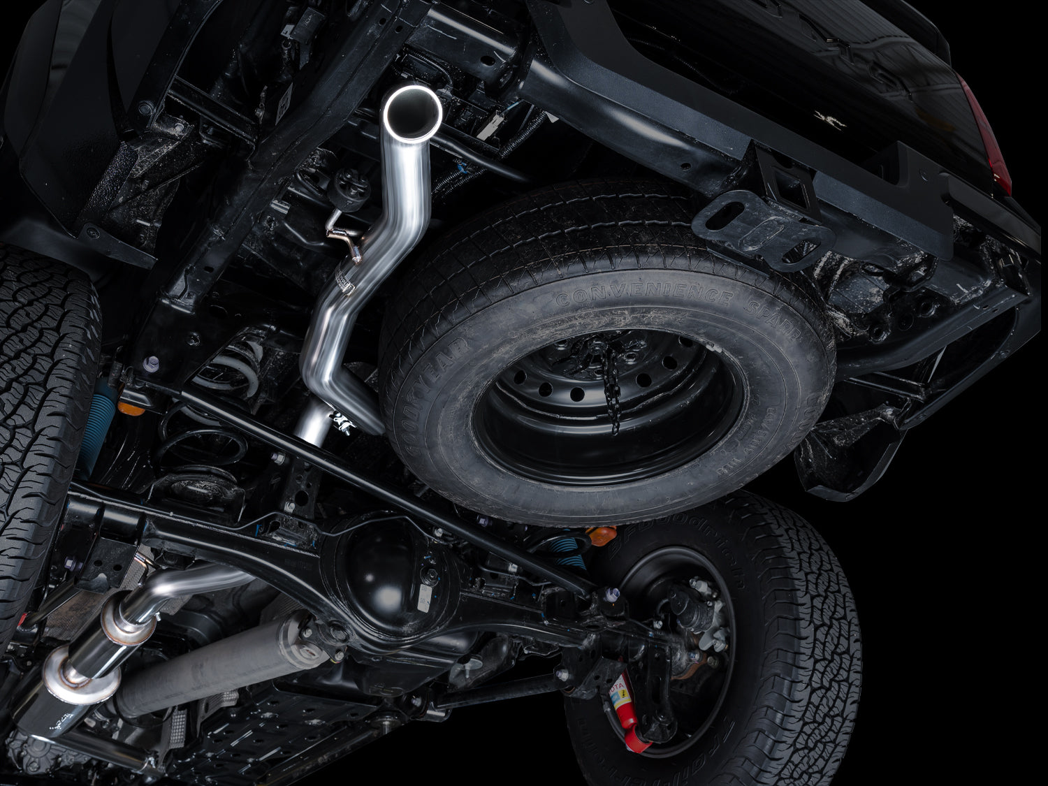 AWE 0FG Exhaust for 4th Gen Toyota Tacoma - BashGuard Only - Mounted