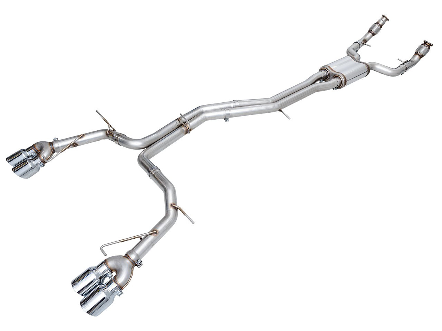 AWE Track Edition Exhaust for Audi C8 S6/S7 - Chrome Silver Tips - Primary