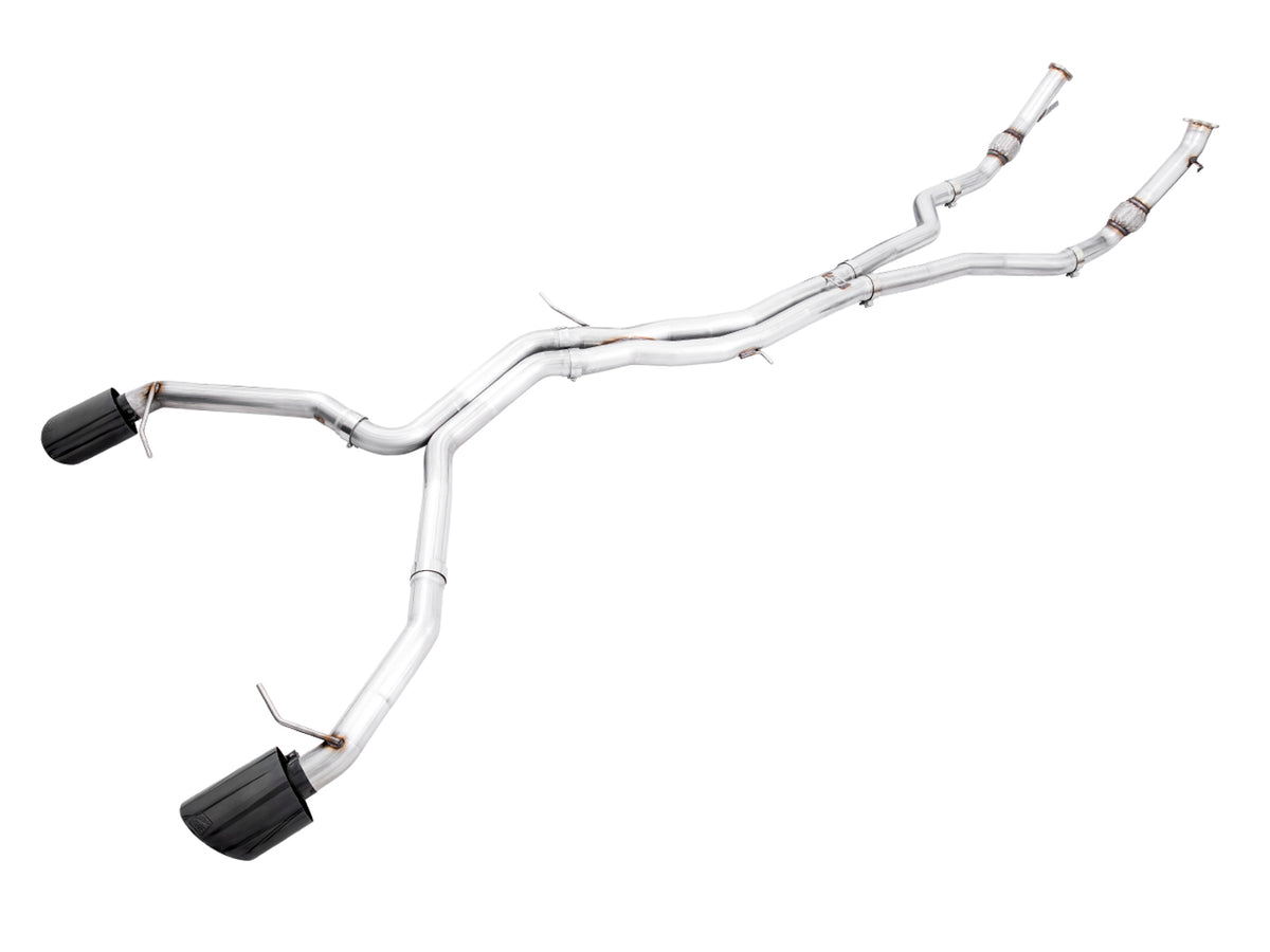 AWE Track Edition Exhaust for Audi B9.5 RS 5 Sportback - Non-Resonated - Diamond Black RS-style Tips - Primary