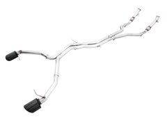 AWE Track Edition Exhaust for Audi B9.5 RS 5 Sportback - Non-Resonated - Diamond Black RS-style Tips - Primary