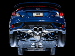 AWE Touring Edition Exhaust for 10th Gen Civic Si Coupe / Sedan (includes Front Pipe) - Dual Chrome Silver Tips - Mounted