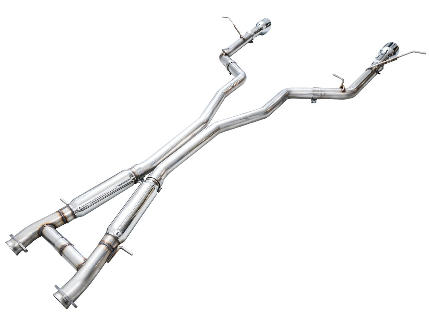 AWE Track Edition Exhaust for Dodge Durango 6.4 / 6.2 SC - Chrome Silver Tips - out of package