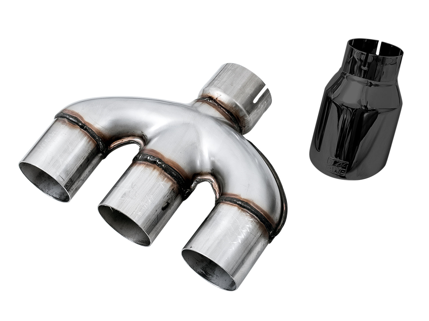 AWE Dual-to-Triple Tip Conversion for 10th Gen Civic Si - Diamond Black Tip (AWE Exhaust required) - Primary