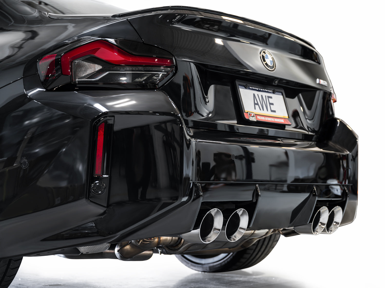 AWE Track Edition Exhaust for BMW G87 M2 - Chrome Silver Tips - Mounted