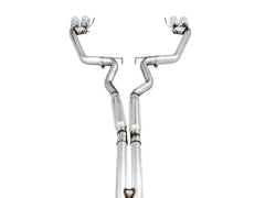 AWE Track Edition Cat-back Exhaust for the 2018+ Mustang GT - Quad Chrome Silver Tips - out of package