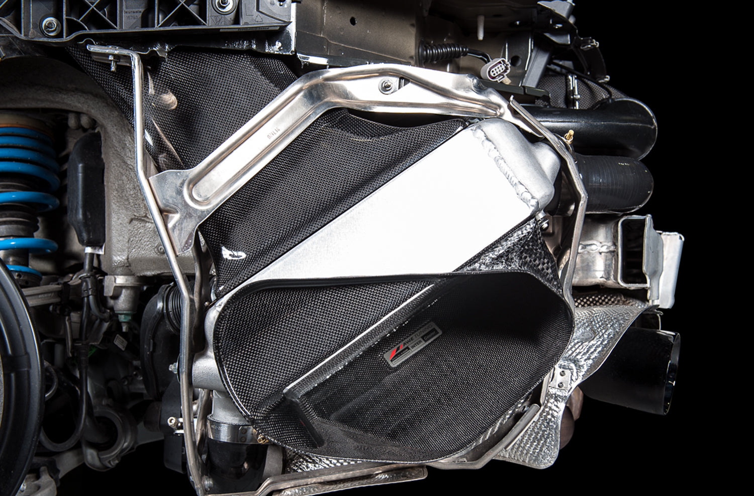 AWE ColdFront™ Intercooler Kit for Porsche 991 Turbo and Turbo S - Mounted