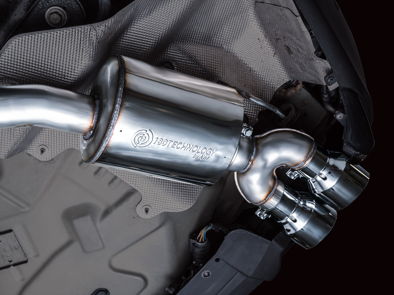 AWE Touring Edition Exhaust for Ford Explorer ST - Chrome Silver Tips - Mounted