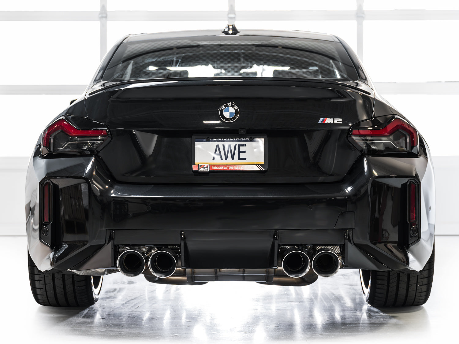 AWE Track Edition Exhaust for BMW G87 M2 - Chrome Silver Tips - Mounted