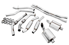 AWE Touring Edition Exhaust for Audi B9 SQ5 - Resonated - No Tips (Turn Downs) - out of package