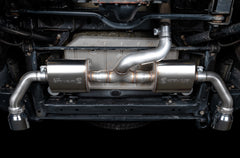 AWE Tread Edition Axleback Dual Exhaust for Jeep JK/JKU 3.6L - Chrome Silver Tips - Mounted
