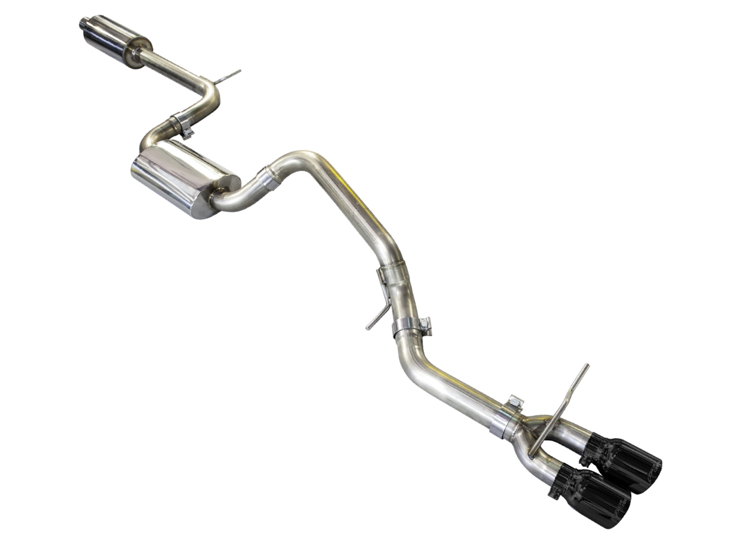 AWE Touring Edition Exhaust for VW MK7 Golf SportWagen - Diamond Black Tips (90mm) - Primary