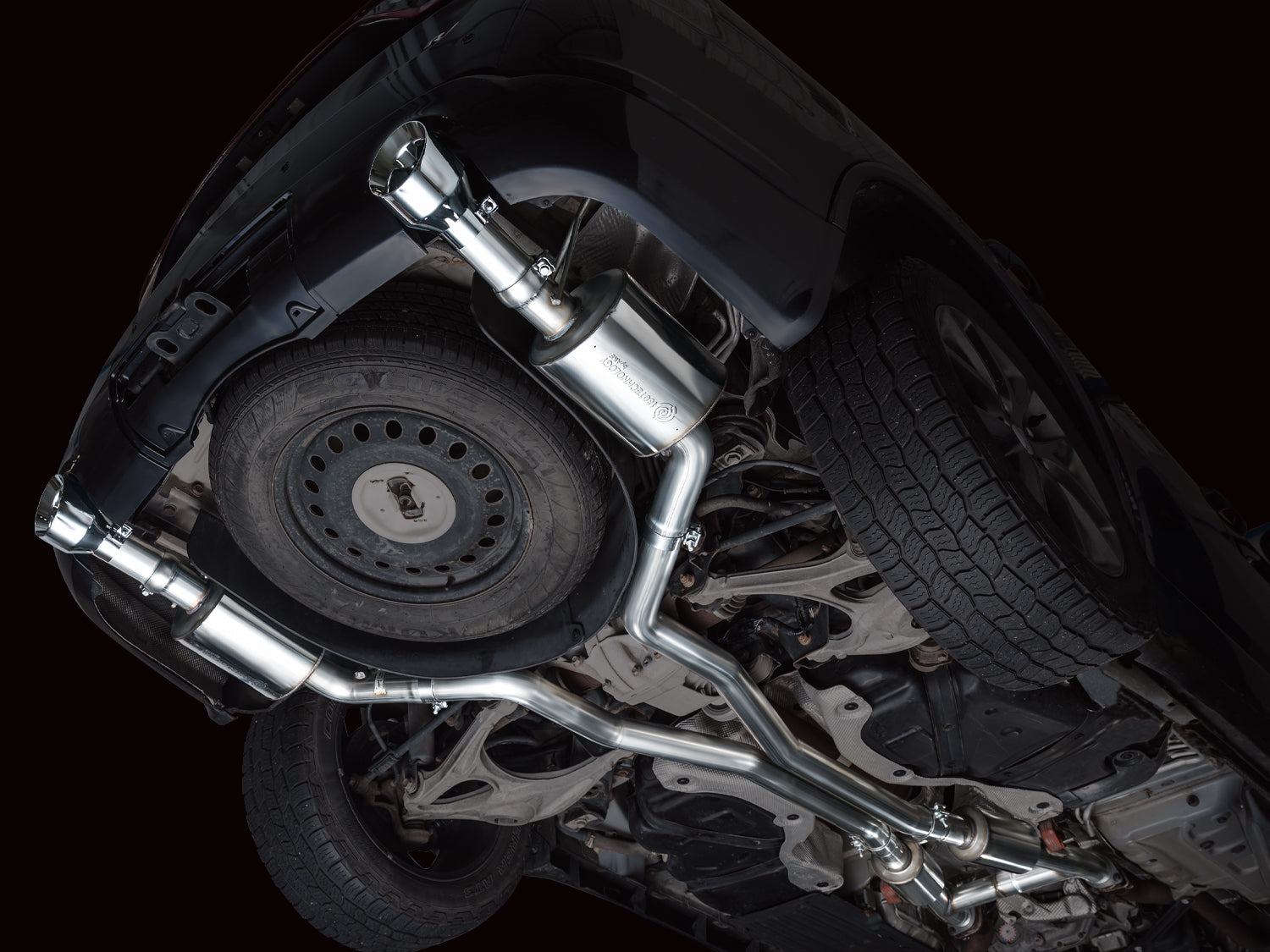 AWE Touring Edition Exhaust for Dodge Durango 3.6 / 5.7 - Chrome Silver Tips - Mounted