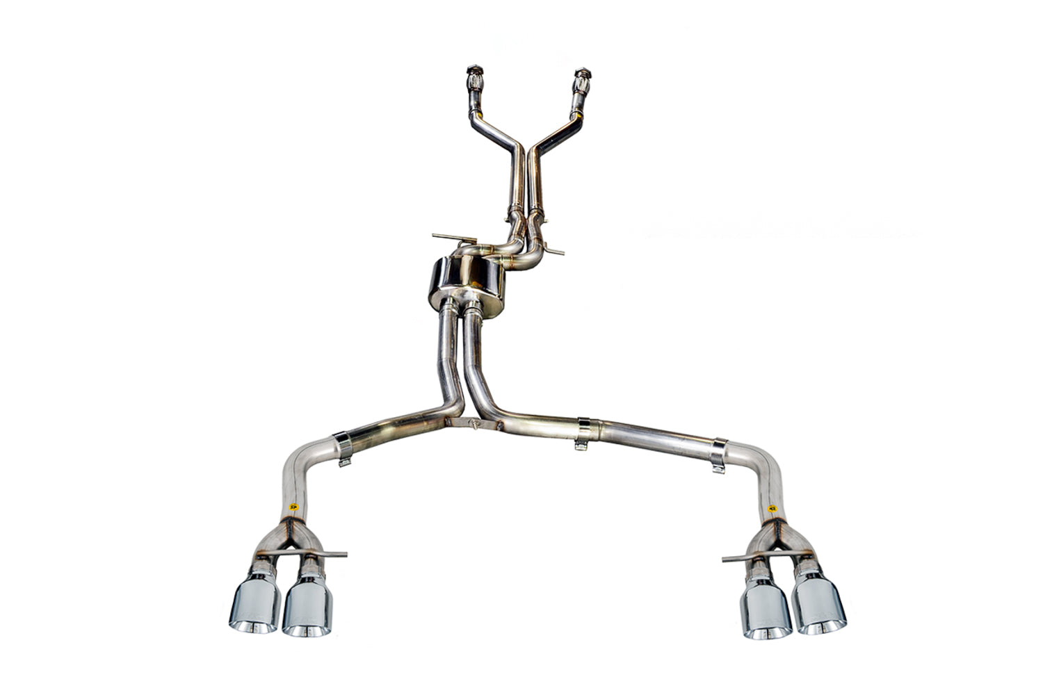 AWE Track Edition Exhaust for Audi C7 S6 4.0T - Chrome Silver Tips - Primary