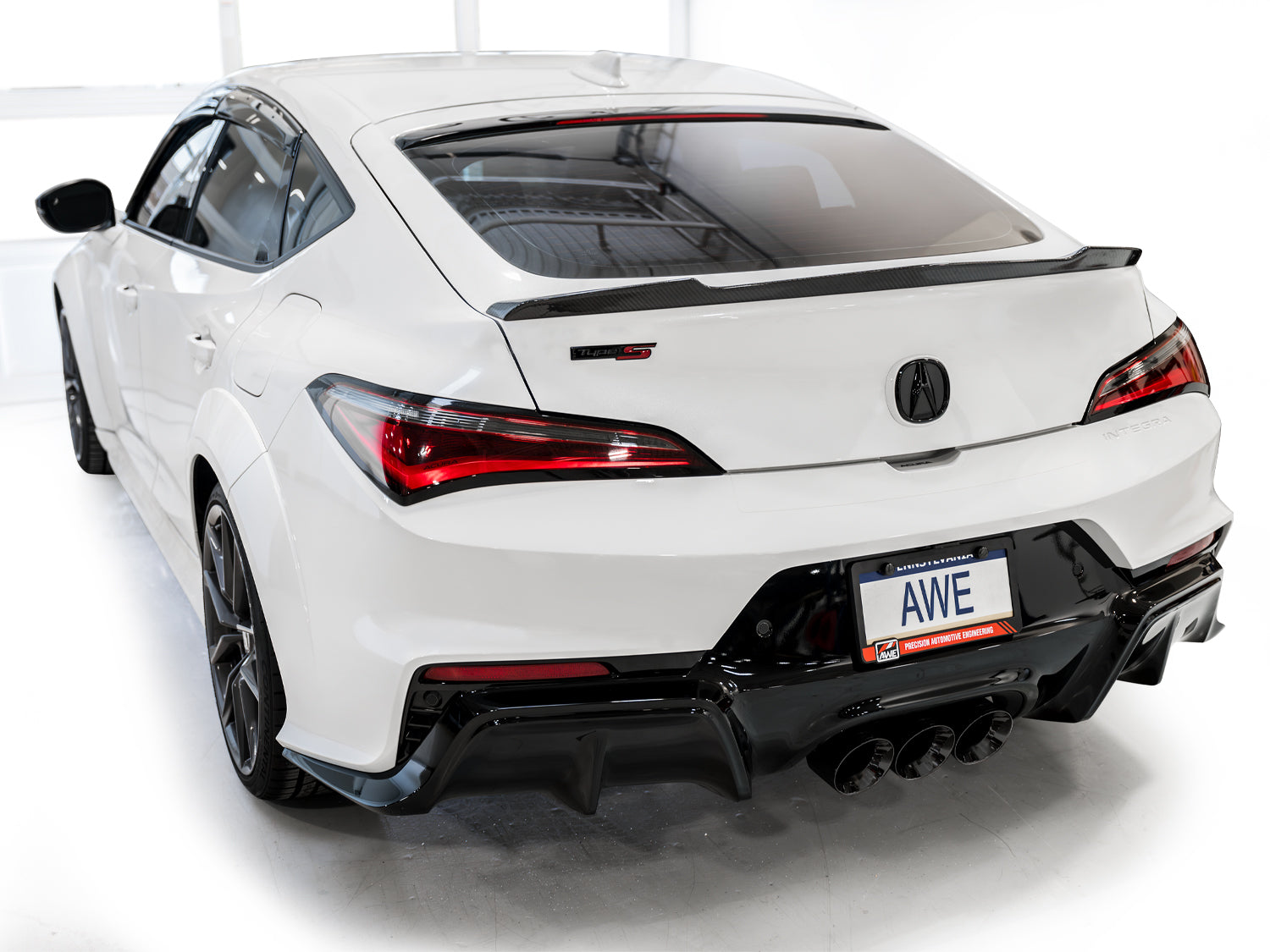AWE Track Edition Exhaust for DE5 Integra Type-S - Triple Diamond Black Tips - Mounted