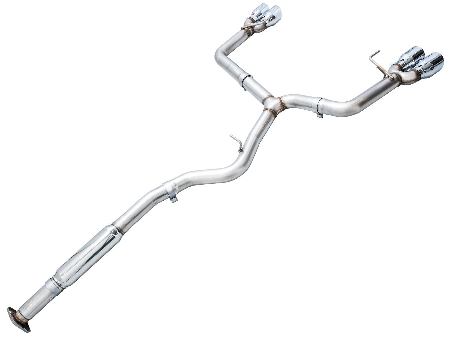 AWE Track Edition Exhaust for VB Subaru WRX - Chrome Silver Tips - out of package