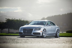 AWE Touring Edition Exhaust for Audi C7 A7 3.0T - Dual Outlet, Chrome Silver Tips - Mounted