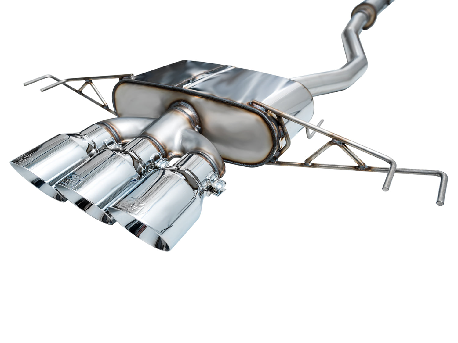 AWE Touring Edition Exhaust for FL5 Civic Type R - Triple Chrome Silver Tips - out of package