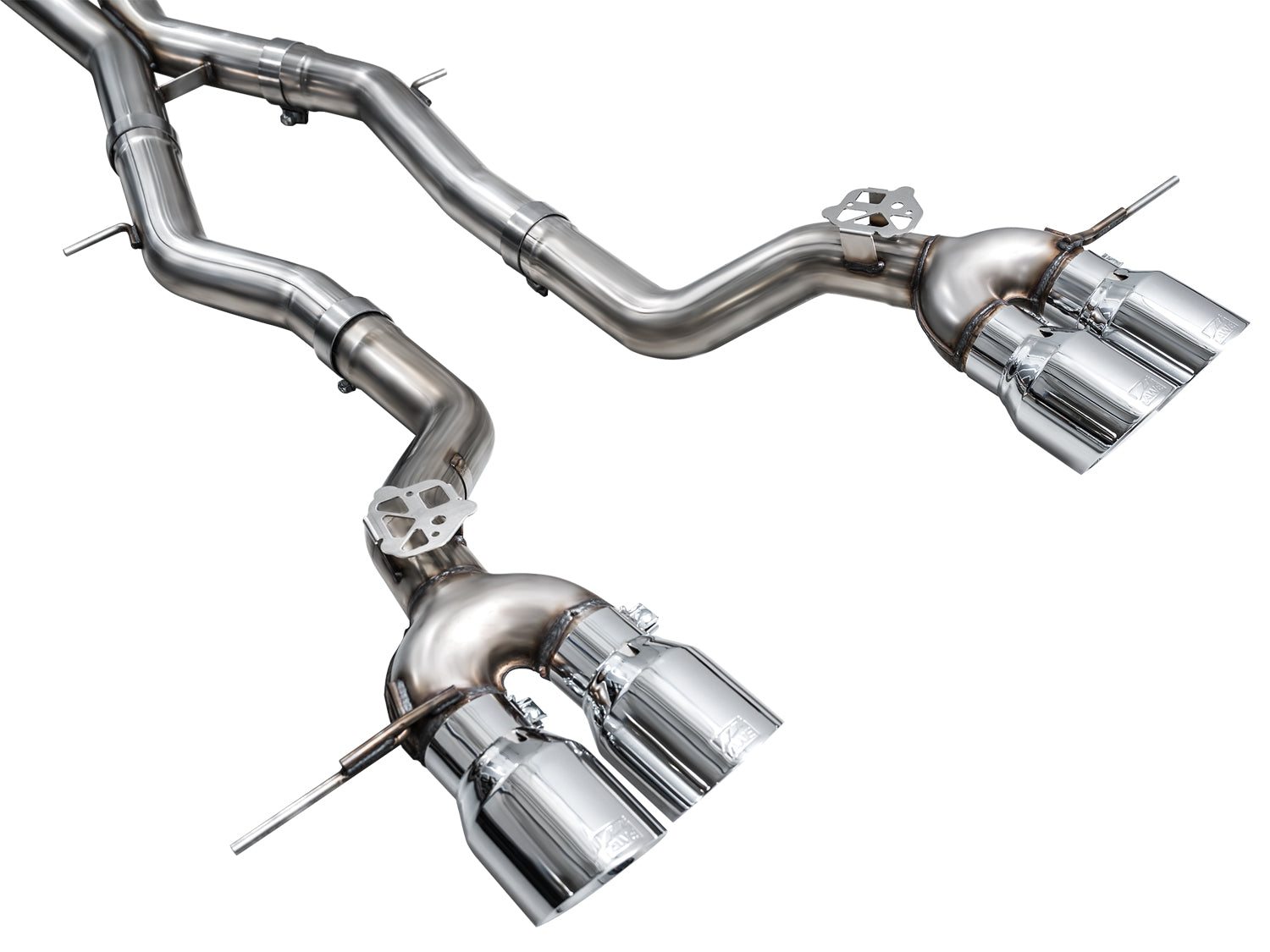 AWE Track Edition Exhaust for BMW G87 M2 - Chrome Silver Tips - out of package