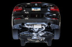 AWE Touring Edition Axle-back Exhaust for BMW F22 M235i / M240i - Chrome Silver Tips (90mm) - Mounted