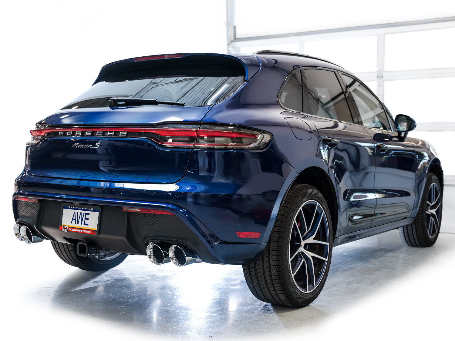 AWE Touring Edition Catback Exhaust for '22+ Porsche Macan 2.9TT - Chrome Silver Tips - Mounted