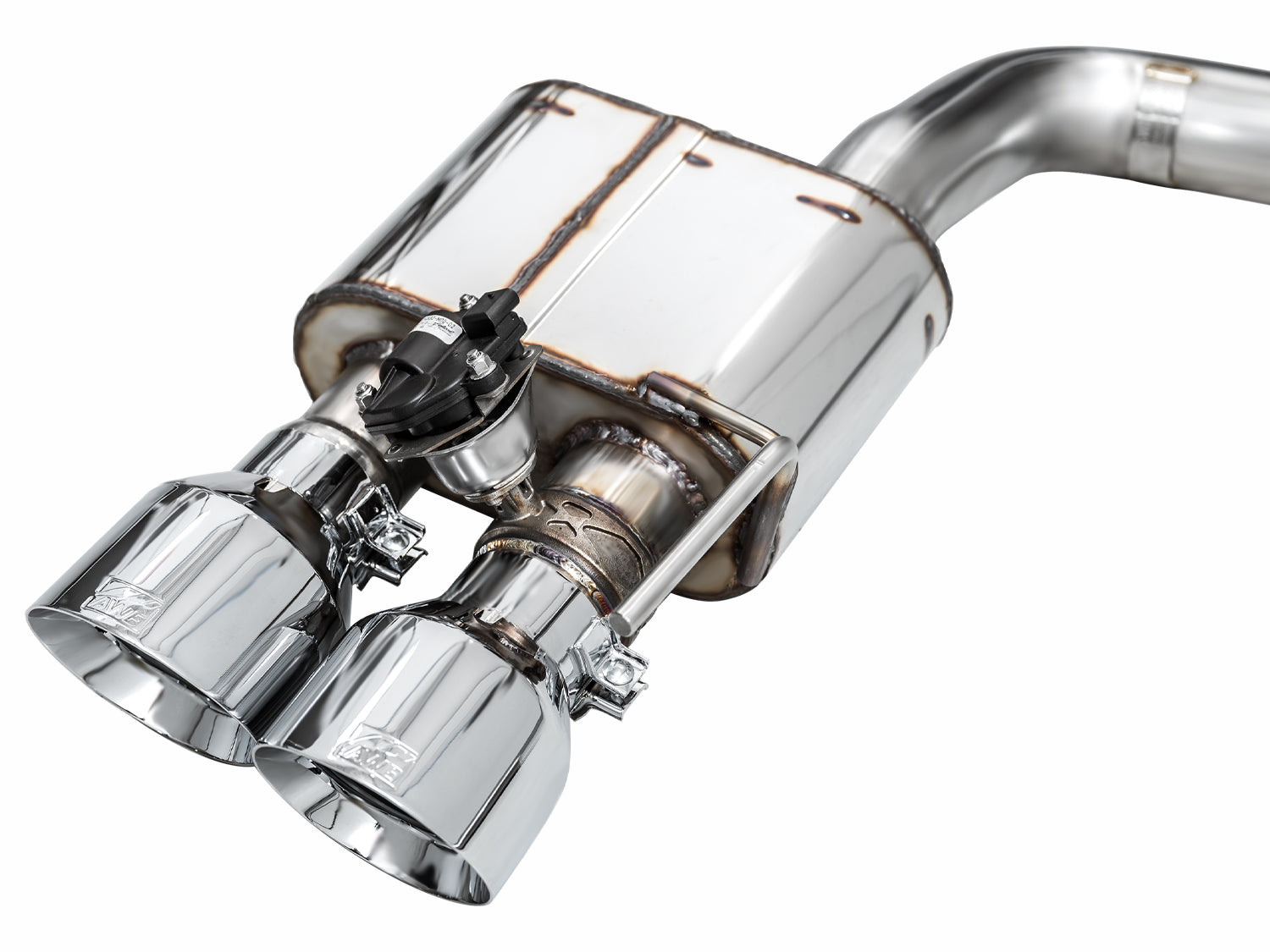 AWE SwitchPath™ Exhaust for S650 Ford Mustang GT Fastback - Quad Chrome Silver Tips - out of package