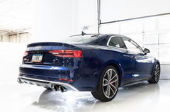 AWE Track Edition Exhaust for Audi B9 S5 Coupe - Chrome Silver 102mm Tips - Mounted